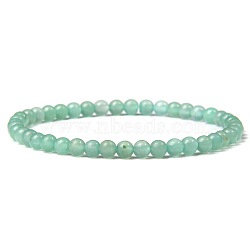 Natural Green Aventurine  Beads Stretch Bracelets, Round, 4mm(XZ8284-3)