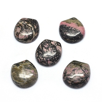 Natural Rhodonite Cabochons, Oval, 22x20.5x6~7mm