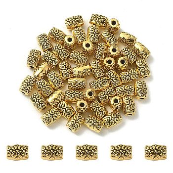 Tibetan Style Alloy Beads, Cadmium Free & Lead Free, Column, Antique Golden, 7.5x5mm, Hole: 1.5mm