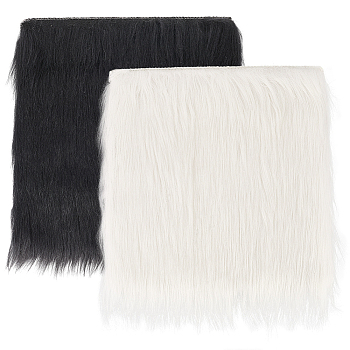 2Pcs 2 Colors Square Acrylic Fibers Carpet Mat, Non-Slip Home Living Room Bedroom Carpet, Mixed Color, 300x300x11mm, 1pc/color