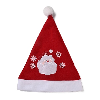 Cloth Christmas Hats, for Christmas Party Decoration, Santa Claus, 350x270x4mm, Inner Diameter: 200mm