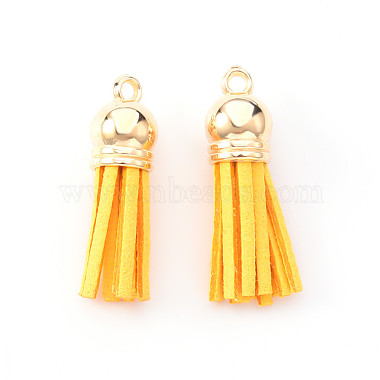 Décorations de pendentif pompon en daim(X-FIND-R095-006LG)-2