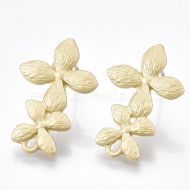 Smooth Surface Alloy Stud Earring Findings(X-PALLOY-T064-45MG)-1