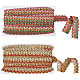 2 Cards 2 Colors Christmas Polyester Braided Lace Ribbon(OCOR-FH0001-22)-1