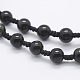 Natural Golden Sheen Obsidian Beaded Pendant Necklaces(NJEW-E116-14)-3