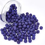 Natural Lava Rock Beads Strands, Dyed, Round, Medium Blue, 8mm, Hole: 1mm, about 188pcs/box(G-NB0001-17)