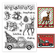 PVC Plastic Stamps, for DIY Scrapbooking, Photo Album Decorative, Cards Making, Stamp Sheets, Christmas Themed Pattern, 16x11x0.3cm(DIY-WH0167-56-1086)