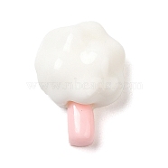 Opaque Resin Cotton Candy Cone Decoden Cabochons, Imitation Food, for Jewelry Making, White, 14.5~16x10.5~11.5x6.5~7mm(RESI-C036-01A)
