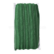 Polyester Ribbon, Fringe Lace Trim, Green, 7/8~1 inch(23~25mm), about 25m/card(OCOR-TAC0005-09F)