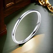 Stainless Steel Plain Band Rings, Stainless Steel Color, US Size 8(18.1mm)(FS-WG75602-74)