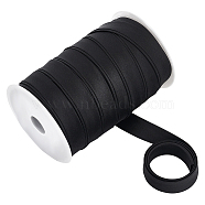 Nylon Satin Piping Trim, Cheongsam Piping Ribbon, Clothing Decoration, Black, 2.1x0.05cm, about 50m/roll(DIY-WH0013-53B)