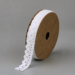 Cotton Ribbons, White, 5/8 inch(15mm), about 2yards/roll(1.829m/roll)(SRIB-Q018-14B)