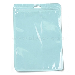 Rectangle Plastic Yin-Yang Zip Lock Bags, Resealable Packaging Bags, Self Seal Bag, Pale Turquoise, 20x14x0.02cm, Unilateral Thickness: 2.5 Mil(0.065mm)(ABAG-A007-02I-05)