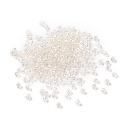 AB Color Opaque Acrylic Beads, Round, Faceted, Clear AB, 2.8x2.6mm, Hole: 1mm, about 50000pcs/500g(OACR-E015-28)