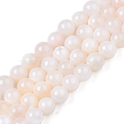 Natural Freshwater Shell Beads Strands, Dyed, Round, Lavender Blush, 2.5mm, Hole: 0.5mm, about 122~136pcs/strand, 14.57 inch~15.63 inch(37cm~39.7cm)(BSHE-T009A-01B)