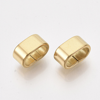 304 Stainless Steel Slide Charms, Rectangle, Golden, 5x10x6mm, Hole: 8x4mm