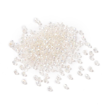 AB Color Opaque Acrylic Beads, Round, Faceted, Clear AB, 2.8x2.6mm, Hole: 1mm, about 50000pcs/500g