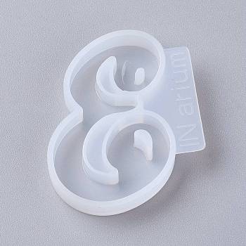 Letter DIY Silicone Molds, For UV Resin, Epoxy Resin Jewelry Making, Letter.E, 46x40x8mm, Inner Diameter: 43x29mm
