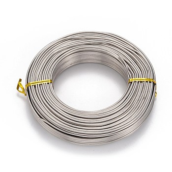 Raw Round Aluminum Wire, Flexible Craft Wire, for Beading Jewelry Doll Craft Making, 12 Gauge, 2.0mm, 55m/500g(180.4 Feet/500g)