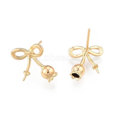 Brass Stud Earring Findings(KK-N216-538)-4