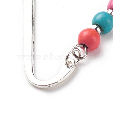 Synthetic Dyed Turquoise Beaded Bookmarks(AJEW-JK00191)-6