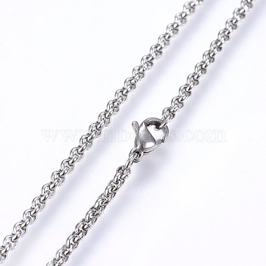 304 Stainless Steel Cable Chain Necklaces(NJEW-P226-02P-04)-2