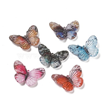 Mixed Color Butterfly Acrylic Beads
