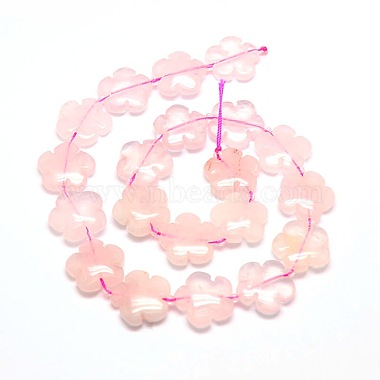 Natural Rose Quartz Flower Beads Strands(G-L241B-05)-2