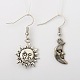 Tibetan Style Alloy Sun and Moon Earrings(EJEW-JE01006)-1