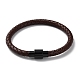 Leather Braided Round Cord Bracelet(BJEW-F460-02EB)-1