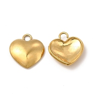 Ion Plating(IP) 304 Stainless Steel Charms, Heart Charm, Real 18K Gold Plated, 13x12x3mm, Hole: 1.8mm(STAS-A070-30G)