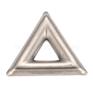 304 Stainless Steel Linking Rings, Pendants Accessories, Triangle, Stainless Steel Color, 30x34.5x3.5mm(STAS-Z016-02P-A)