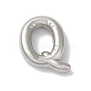 Non-Tarnish 304 Stainless Steel Pendants, Letter Charm, Letter Q, 20x17x5mm, Hole: 3x2mm(STAS-Z063-01P-Q)