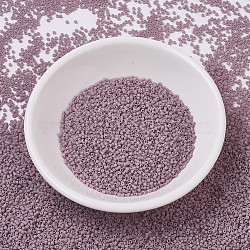 MIYUKI Delica Beads, Cylinder, Japanese Seed Beads, 11/0, (DB0758) Matte Opaque Mauve, 1.3x1.6mm, Hole: 0.8mm, about 10000pcs/bag, 50g/bag(SEED-X0054-DB0758)