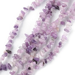 Natural Lilac Jade Beads Strands, Chip, 1.5~4.5x3~13x2.5~8mm, Hole: 0.6mm, 30.94~31.97 inch(78.6~81.2cm)(G-G0003-B07)