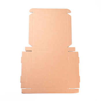 Kraft Paper Folding Box, Square, Cardboard box, Mailing Boxes, BurlyWood, 52x36.5x0.2cm, Finished Product: 23x23x4cm