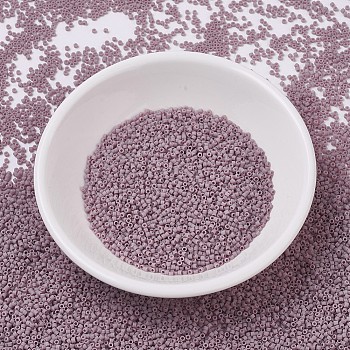 MIYUKI Delica Beads, Cylinder, Japanese Seed Beads, 11/0, (DB0758) Matte Opaque Mauve, 1.3x1.6mm, Hole: 0.8mm, about 10000pcs/bag, 50g/bag
