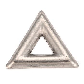 304 Stainless Steel Linking Rings, Pendants Accessories, Triangle, Stainless Steel Color, 30x34.5x3.5mm