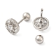 Flat Round Brass Micro Pave Clear Cubic Zirconia Ear Plug Gauges(EJEW-L289-02P-04)-2