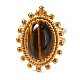 Oval Natural Tiger Eye Finger Rings(RJEW-Q822-08G)-2