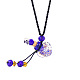 collier pendentif bouteille de parfum coeur au chalumeau avec perles de verre(BOTT-PW0002-059D-06)-1