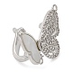 Brass Micro Pave Clear Cubic Zirconia with Natural Shell Fold Over Clasps(KK-G505-28P)-2