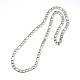 Tarnish Resistant Fashionable Matte 304 Stainless Steel Figaro Chain Necklaces for Men(X-STAS-A028-N017MP)-1