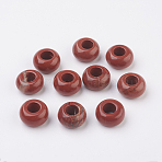 Natural Red Jasper European Beads, Large Hole Beads, Rondelle, 14x7~8mm, Hole: 6mm
(X-G-G740-14x8mm-04)