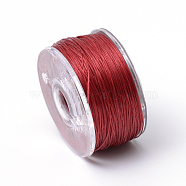 Special Coated Nylon Beading Threads for Seed Beads, FireBrick, 0.1mm, about 50yards/roll(OCOR-R038-08)