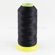 Polyester Sewing Thread, Black, 0.6mm, about 420m/roll(WCOR-R001-0.6mm-07)