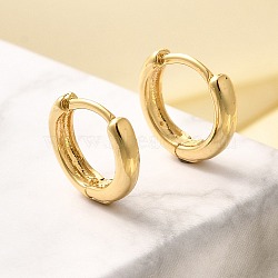 Rack Plating Ring Brass Hoop Earrings for Women, Cadmium Free & Lead Free, Long-Lasting Plated, Real 18K Gold Plated, 11~12x3mm(EJEW-C125-09G)