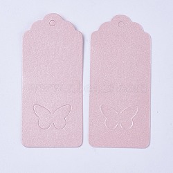 Jewelry Display Kraft Paper Price Tags, Pink, 9x4.05x0.03cm, about 100pcs/bag(CDIS-TAC0002-02D)