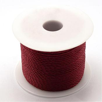 Braided Nylon Thread, Brown, 2mm, about 54.68 yards(50m)/roll