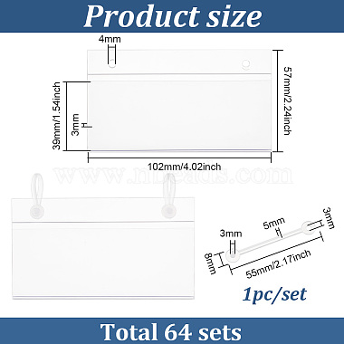 Rectangle PVC Price Tag Sign Label Holder(KY-WH0046-61)-2